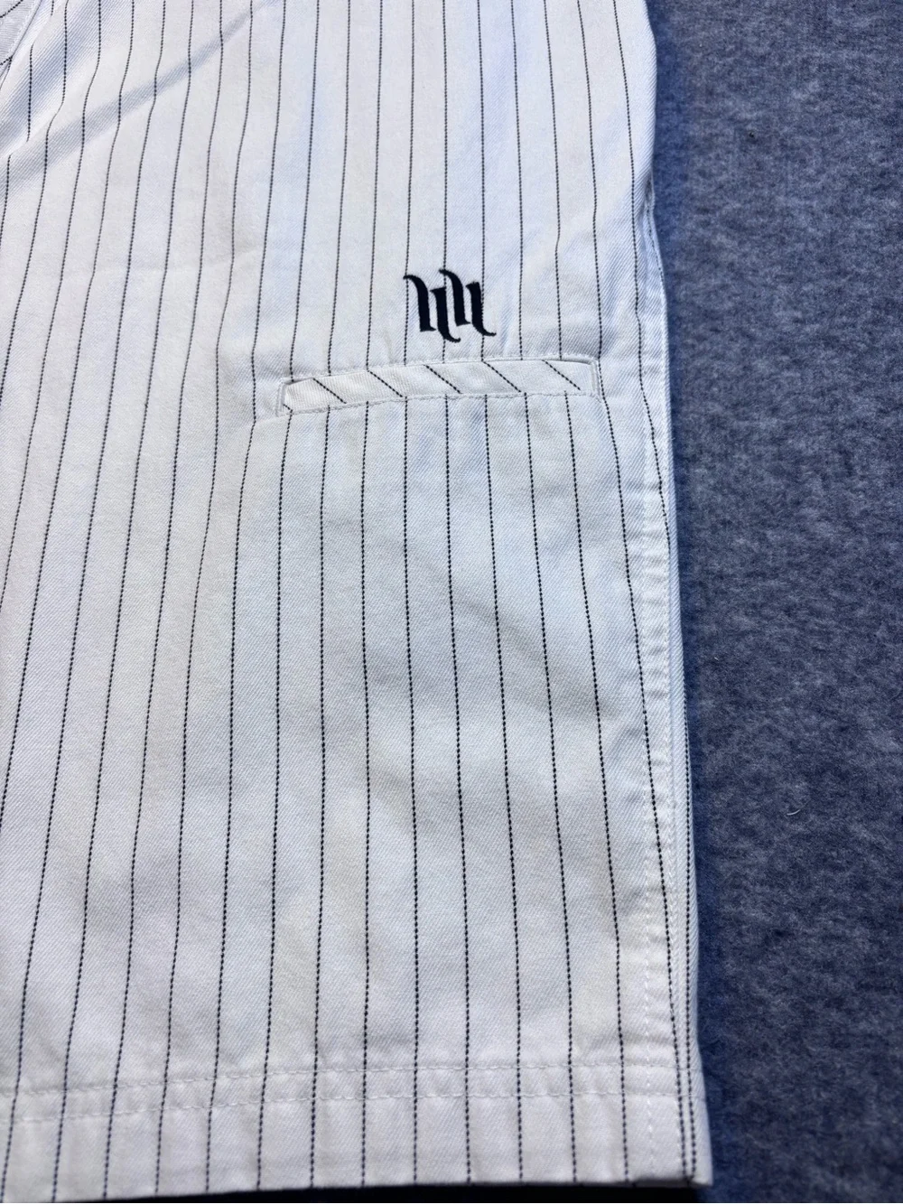 Hart and Huntington White Pinstripe Shorts